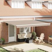 vidaXL Markis Beige 450 x 300 x 165 cm Polyester och metall