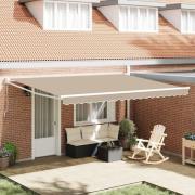 vidaXL Markis Beige 450 x 300 x 165 cm Polyester och metall