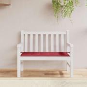 vidaXL Bänkdyna för trädgården vinröd 120x50x4 cm oxfordtyg