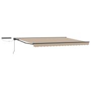 vidaXL Elektrisk Retraktabel Markis Beige och Antracit 4 × 3,5 m