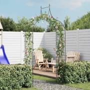 vidaXL Pergola för klätterväxter mörkgrön