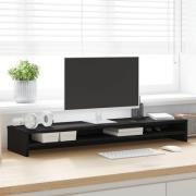 vidaXL Monitorstativ svart ek 100x24x13 cm konstruerat trä