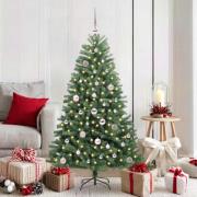 vidaXL Plast Hingad Julgran med stativ Grön 150 cm PVC och metall