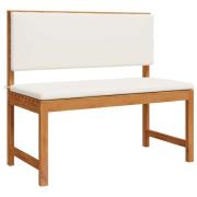 vidaXL Trädgård Stol med kudde Brun 100 x 50 x 91cm Massivt akaciaträ