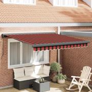 vidaXL Markis infällbar orange och brun 3x2,5 m tyg&aluminium