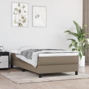 vidaXL Pocketresårmadrass medium taupe 90x200x20 cm tyg