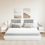 vidaXL Sängbord 2 st vit 30x30x40 cm konstruerat trä