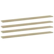 vidaXL Hyllplan 4 st sonoma-ek 100x10x1,5 cm konstruerat trä