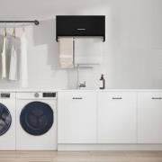 vidaXL Garderob svart 70x32,5x35 cm konstruerat trä