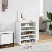 vidaXL Skoskåp vit 60x35x70 cm konstruerat trä