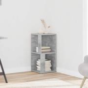 vidaXL Hörnhylla betonggrå 33x33x67 cm konstruerat trä