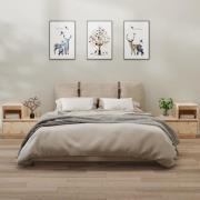 vidaXL Sängbord 2 st 60x34x51 cm massiv furu