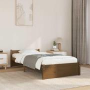 vidaXL Sängram honungsbrun massiv furu 75x190 cm