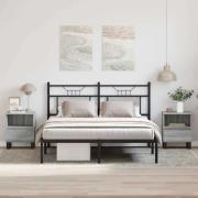 vidaXL Sängbord 2 st grå sonoma 40x35x50 cm konstruerat trä