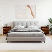 vidaXL Sängbord 2 st rökfärgad ek 40x35x50 cm konstruerat trä