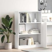 vidaXL Bokhylla vit 80x24x109 cm konstruerat trä