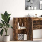 vidaXL Bokhylla rökfärgad ek 40x30x77 cm konstruerat trä