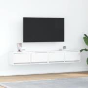 vidaXL TV-bänkar 2 st vit 80x31x25,5 cm konstruerat trä