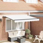vidaXL Utfällbar markis Vit 250 x 200 cm tyg
