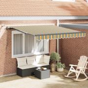 vidaXL Markis tyg med Grön och gul 300 x 250 cm Polyester