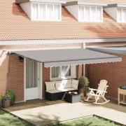 vidaXL Markis tyg med Ljusgrå 450 × 350 cm Polyester