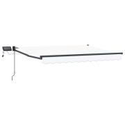 vidaXL Manuell utdragbar markis med LED-lampor 3 x 2 m