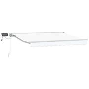 vidaXL Manuell markisram med LED-lampor Vit 3 x 2 m