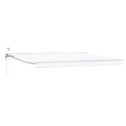 vidaXL Elektrisk Retraktabel Markis Vit 5 x 3 m