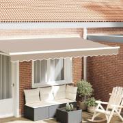 vidaXL Markiskappa Ersättning Beige 380 x 20 cm Polyester