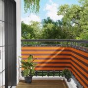 vidaXL Balkong Skärm Orange och Brunt 75 x 200 cm PU-belagt oxford alu