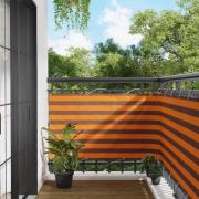 vidaXL Balkong Skärm Orange och Brunt 90 x 200 cm PU-belagt oxford alu