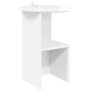 vidaXL Sidobord Vit högglans Ø 39,5 x 55 cm Konstruerat trä