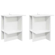 vidaXL Kaffeebord 2 pcs Vit 40 x 30 x 49 cm Konstruerat trä