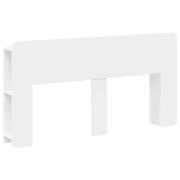 vidaXL Sänggavelsskåp med lagring Vit Konstruerat trä