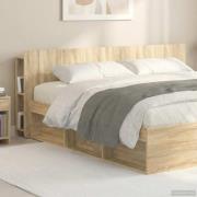 vidaXL Sänggavelsskåp med lagring Sonoma-ek Konstruerat trä