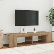 vidaXL TV-bänk med LED-lampor artisan ek 90x39x30 cm konstruerat trä