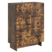 vidaXL Sideboard med låda Rökt ek 66 x 34,5 x 90 cm Konstruerat trä