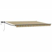 vidaXL Manuell utdragbar markis med LED-lampor 4,5 × 3 m