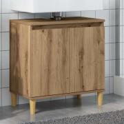 vidaXL Tvättställsskåp artisan ek 58x33x60 cm konstruerat trä