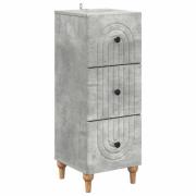 vidaXL Lådans skåp Betonggrå 33 x 34,5 x 90 cm Konstruerat trä