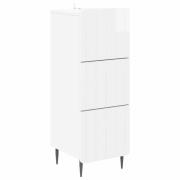 vidaXL Lådans skåp Vit högglans 33 x 34,5 x 92 cm Konstruerat trä