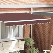 vidaXL Markiskappa Ersättning Brun 230 x 20 cm Polyester