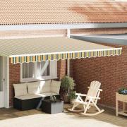 vidaXL Markisvalance Grön och gul 430 x 20 cm Kanvas