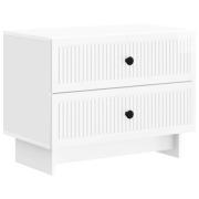 vidaXL Nattduksbord Vit högglans 62 x 34,5 x 47,5 cm Konstruerat trä