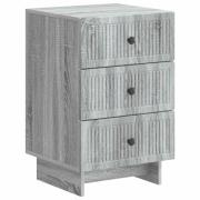 vidaXL Nattduksbord Grå sonoma-ek 43 x 41 x 66,5 cm Konstruerat trä