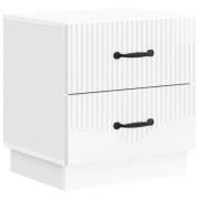 vidaXL Nattduksbord Vit högglans 43 x 34,5 x 44,5 cm Konstruerat trä