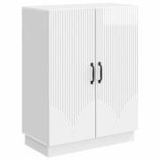 vidaXL Sideboard Vit högglans 66 x 34,5 x 87 cm Konstruerat trä
