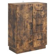 vidaXL Sideboard med låda Rökt ek 66 x 34,5 x 87 cm Konstruerat trä