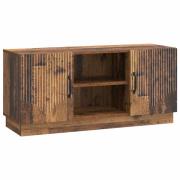 vidaXL TV-skåp Gammalt trä 102 x 34,5 x 47 cm Konstruerat trä