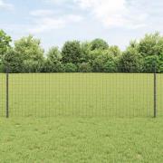 vidaXL Stängselstolpe 44 pcs Grå 120 cm Stål